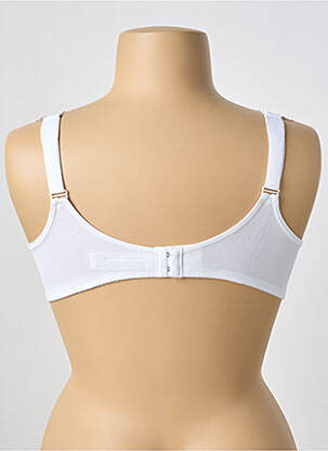 Sutien efect material satinat sutien cupe întregi cu decolteu înalt alb TRIUMPH femeie