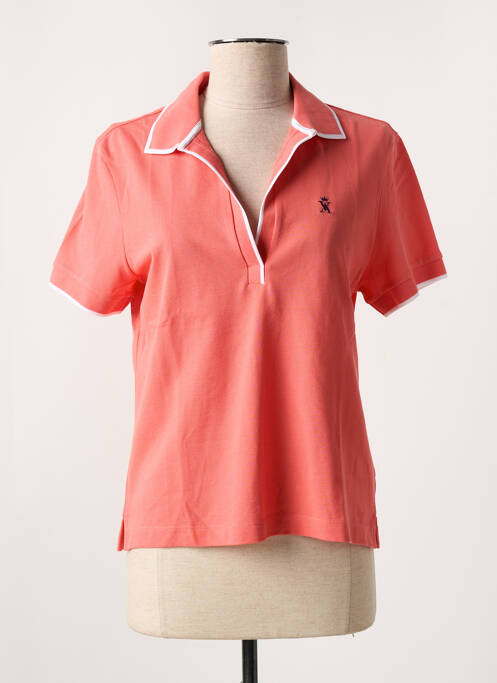 Polo închidere cu nasturi pe față mâneci scurte portocaliu VICOMTEA femme