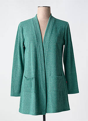 Vestă cu mâneci lungi verde VANIA femeie