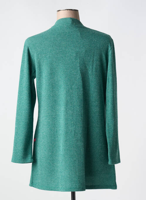 Vestă cu mâneci lungi verde VANIA femeie