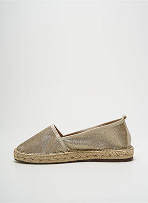 Espadrile vârf rotund toc plat până la 3 cm auriu ESCADRILLE femeie