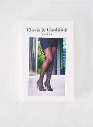 Colanți imprimeu fantezie negru CLOVIS & CLOTHILDE femme