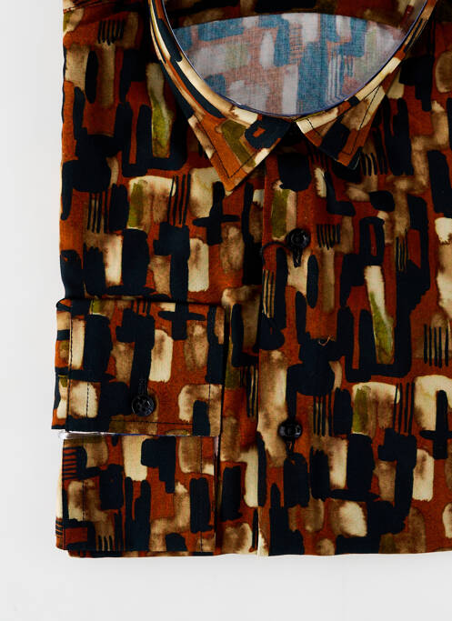 Cămașă cu mâneci lungi maro LA CIBLE ROUGE bărbat