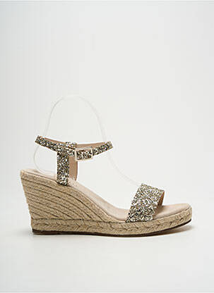Espadrile închidere cu buclă(e) toc de 7 la 9 cm auriu ESCADRILLE femeie