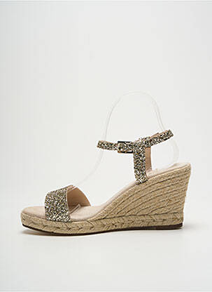 Espadrile închidere cu buclă(e) toc de 7 la 9 cm auriu ESCADRILLE femeie