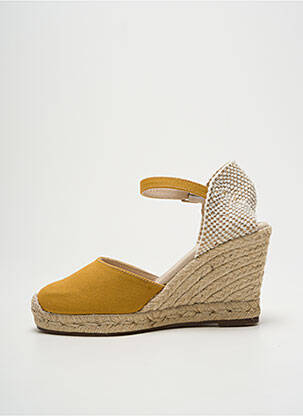 Sandale/pantofi decupați toc platformă toc de 7 la 9 cm galben ESCADRILLE femeie