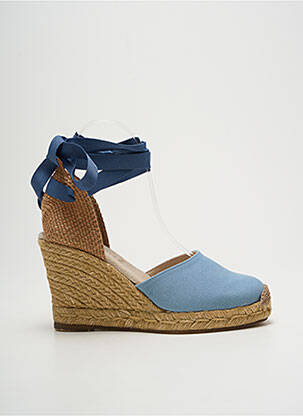 Espadrile închidere cu șireturi toc de 7 la 9 cm albastru ESCADRILLE femeie