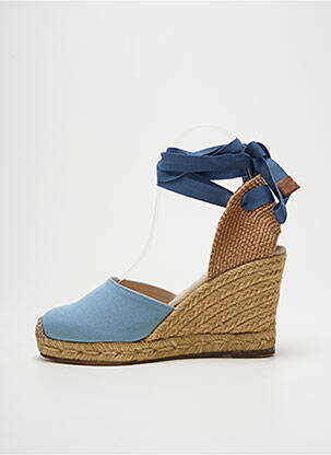 Espadrile închidere cu șireturi toc de 7 la 9 cm albastru ESCADRILLE femeie