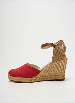 Espadrile închidere cu șireturi toc de 7 la 9 cm roșu ESCADRILLE femeie