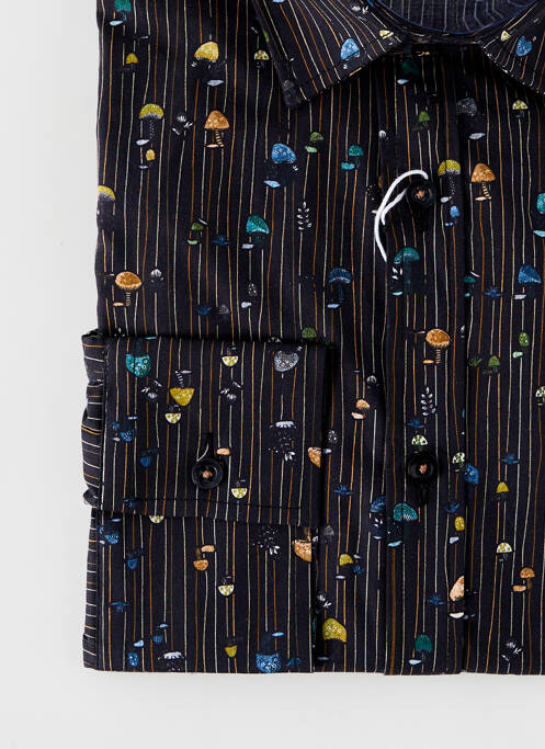 Cămașă cu mâneci lungi negru LA CIBLE ROUGE bărbat