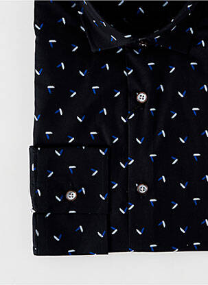 Cămașă cu mâneci lungi imprimeu fantezie negru LA CIBLE ROUGE bărbat
