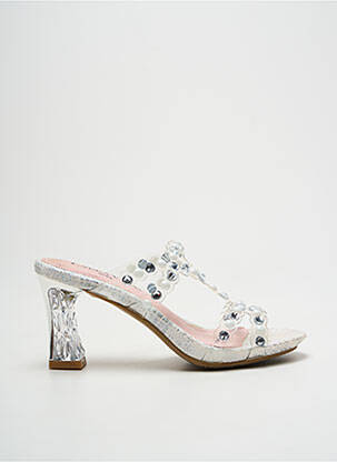 Mulete/Saboți argintiu LAURA VITA femeie