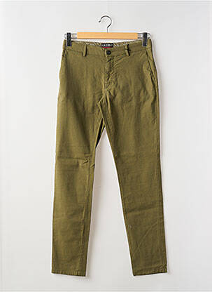 Pantalon chino elasticitate mărime normală verde LA CIBLE ROUGE bărbat