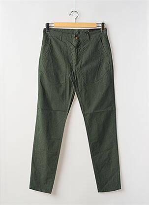 Pantalon chino elasticitate mărime normală verde LA CIBLE ROUGE bărbat
