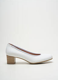 Pantofi cu toc material neted toc de 4 la 6 cm alb DORKING femme