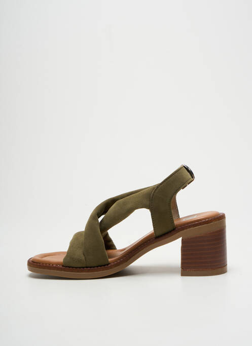 Sandale/Pantofi decupați verde DORKING femeie