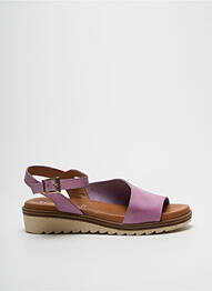 Sandale/pantofi decupați material neted toc de 4 la 6 cm violet DORKING femeie