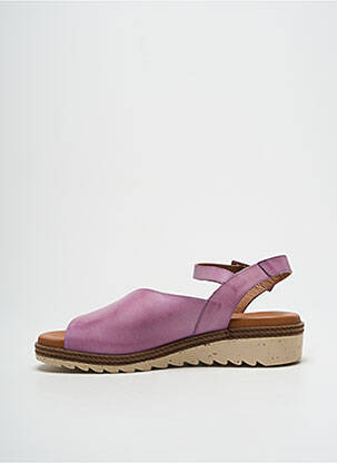 Sandale/pantofi decupați material neted toc de 4 la 6 cm violet DORKING femeie