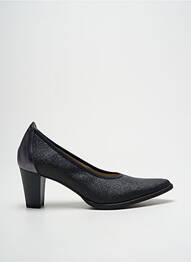 Pantofi cu toc țesătură satinată toc de 4 la 6 cm negru DORKING femme