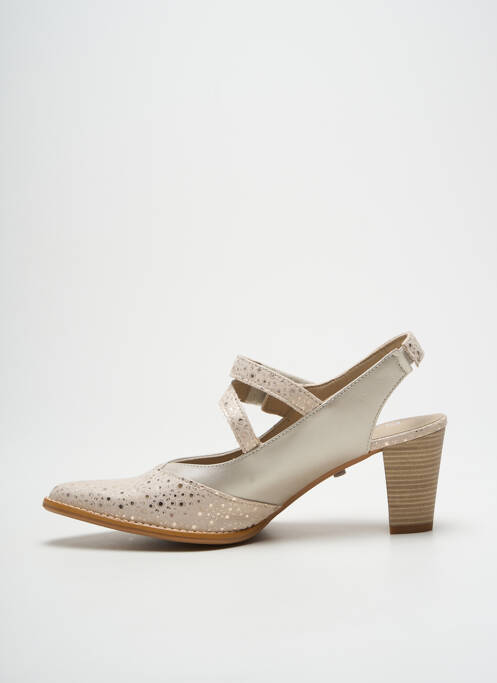 Sandale/Pantofi decupați bej DORKING femeie