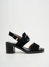 Sandale/pantofi decupați toc pătrat toc de 4 la 6 cm negru DORKING femme