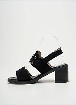 Sandale/pantofi decupați toc pătrat toc de 4 la 6 cm negru DORKING femeie