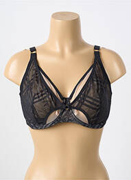 Sutien țesătură tulle sutien cupe întregi cu decolteu înalt negru FREYA femme