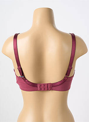 Sutien efect material satinat sutien cupe întregi cu decolteu înalt violet FANTASIE femeie