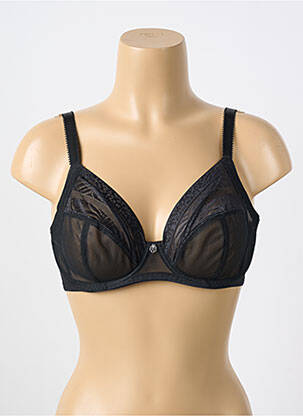 Sutien țesătură tulle sutien cupe întregi cu decolteu înalt negru FANTASIE femeie