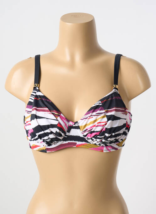 Sutien de costum de baie elasticitate sutien cupe întregi cu decolteu înalt negru FANTASIE femme