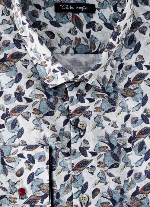 Cămașă cu mâneci lungi alb LA CIBLE ROUGE bărbat