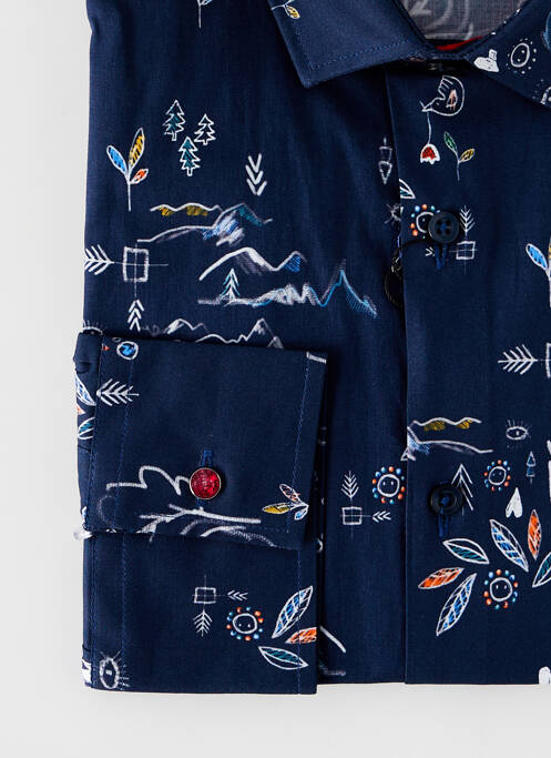 Cămașă cu mâneci lungi albastru LA CIBLE ROUGE bărbat