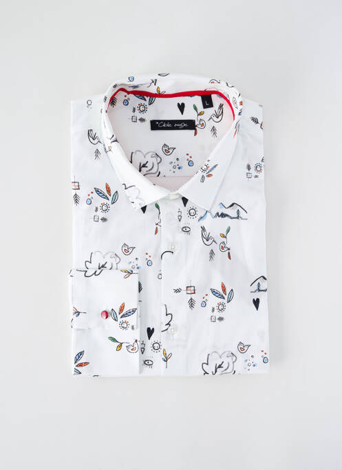 Cămașă cu mâneci lungi alb LA CIBLE ROUGE bărbat