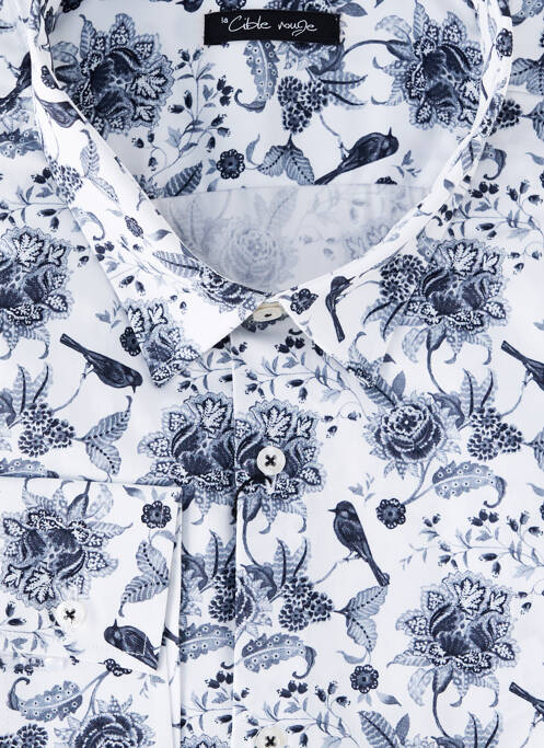 Cămașă cu mâneci lungi alb LA CIBLE ROUGE bărbat