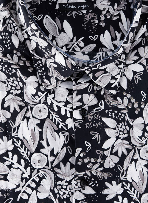 Cămașă cu mâneci lungi negru LA CIBLE ROUGE bărbat