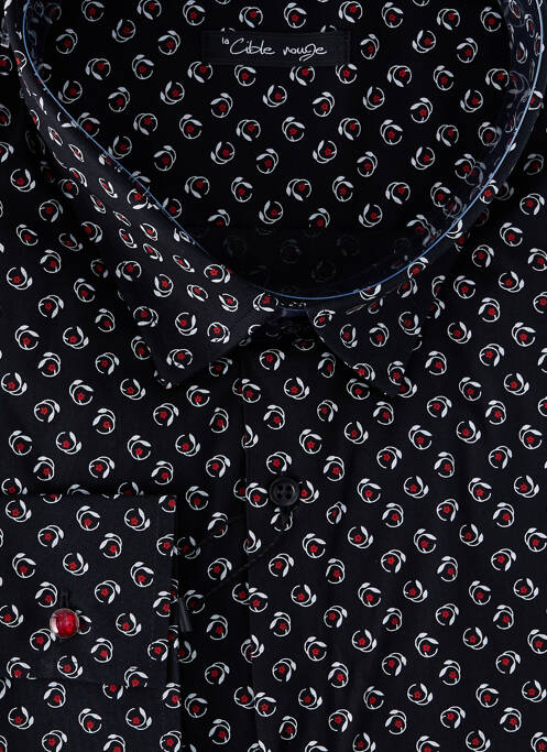 Cămașă cu mâneci lungi negru LA CIBLE ROUGE bărbat