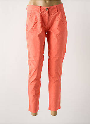 Pantalon 7/8 țesătură poplin mărime normală portocaliu LA CIBLE ROUGE femeie