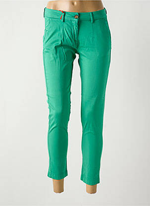 Pantalon 7/8 închidere cu fermoar sub clapetă cu nasturi verde LA CIBLE ROUGE femeie