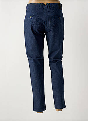 Pantalon 7/8 țesătură poplin mărime normală albastru LA CIBLE ROUGE femeie