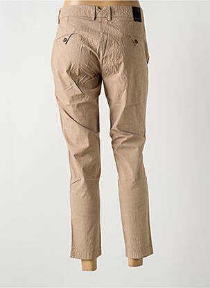Pantalon 7/8 țesătură poplin mărime normală bej LA CIBLE ROUGE femeie