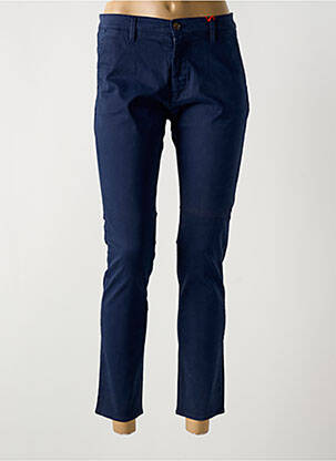 Pantalon slim buzunare albastru LA CIBLE ROUGE femeie