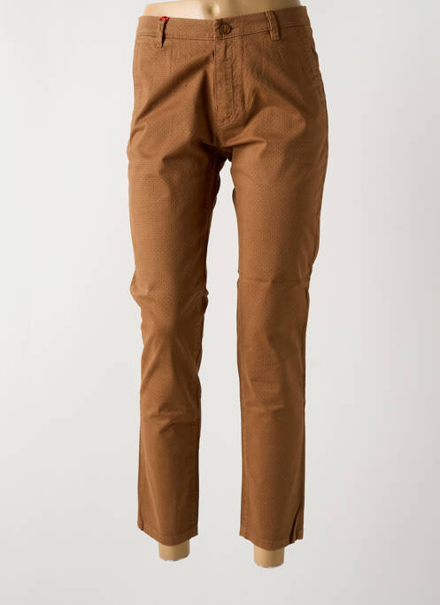 Pantalon chino maro LA CIBLE ROUGE femeie