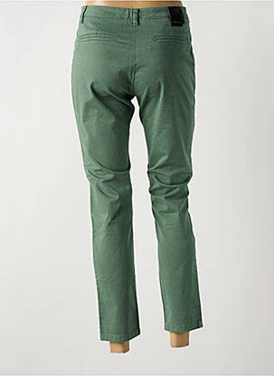 Pantalon chino țesătură poplin mărime normală verde LA CIBLE ROUGE femeie