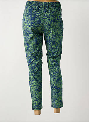 Pantalon chino țesătură poplin mărime normală verde LA CIBLE ROUGE femeie