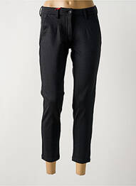 Pantalon chino țesătură poplin mărime normală negru LA CIBLE ROUGE femme