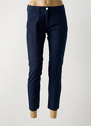 Pantalon 7/8 elasticitate mărime normală albastru LA CIBLE ROUGE femeie