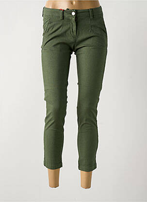 Pantalon 7/8 elasticitate mărime normală verde LA CIBLE ROUGE femeie
