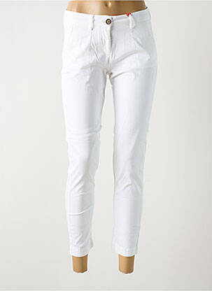 Pantalon 7/8 elasticitate mărime normală alb LA CIBLE ROUGE femeie