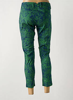 Pantalon chino țesătură poplin mărime normală verde LA CIBLE ROUGE femeie