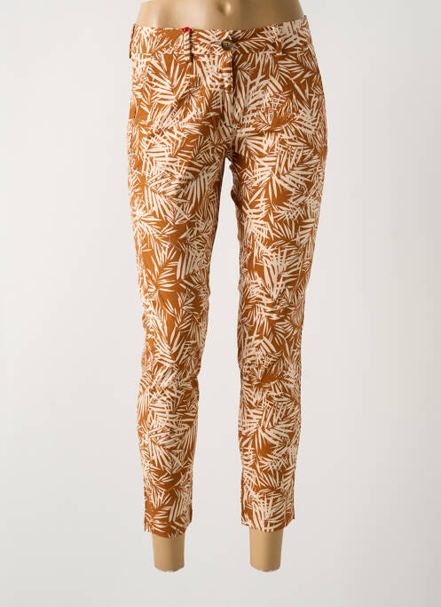 Pantalon chino maro LA CIBLE ROUGE femeie